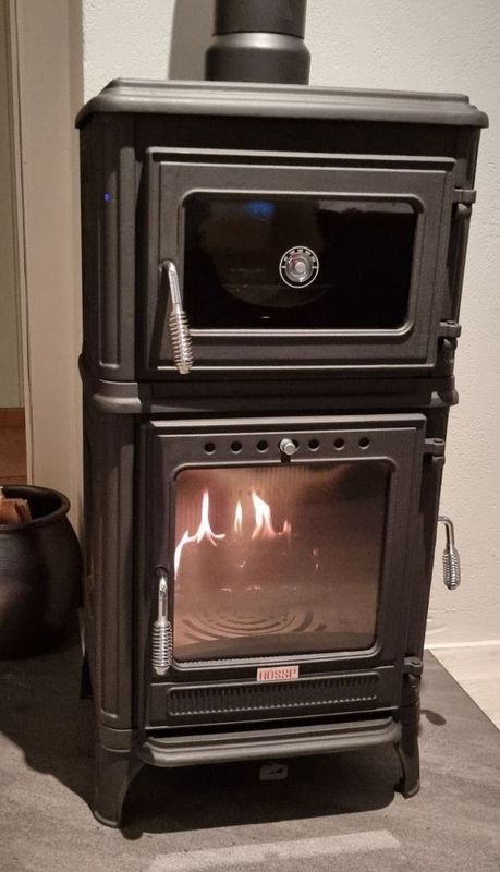 Vedkomfyr Modell 8010CK koketopp bakerovn 7kW side dør til høyr