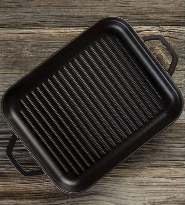 Støpejernspanne grill 32x26