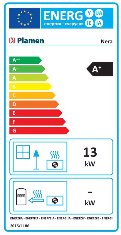 Peisovn Nera 13kW støpejern emaljert