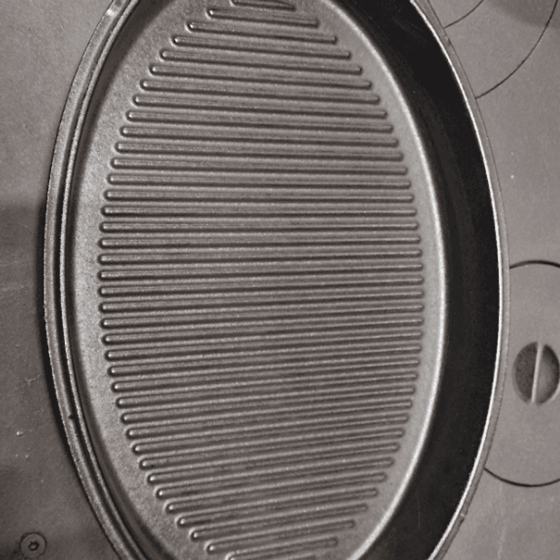 Oval gryte med grill lokk 5,8 l 